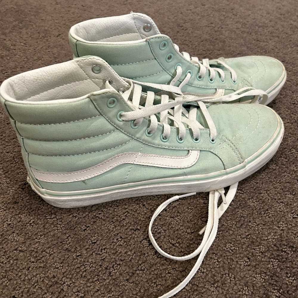 high top mint Vans